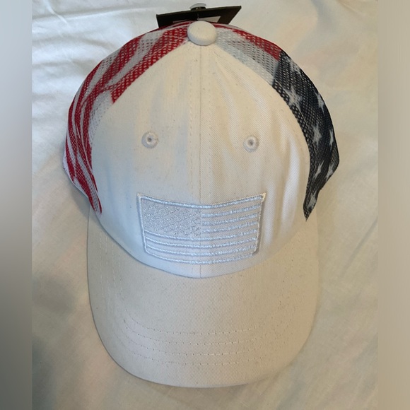 Cotton Brushed USA Flag Embroidered Baseball Cap - Picture 2 of 7